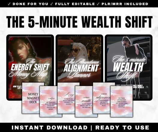The 5-Minute Wealth Shift Manifestation PLR System
