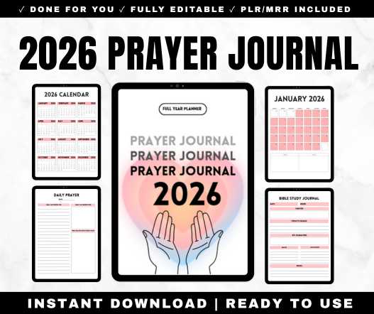 2026 Prayer Journal PLR