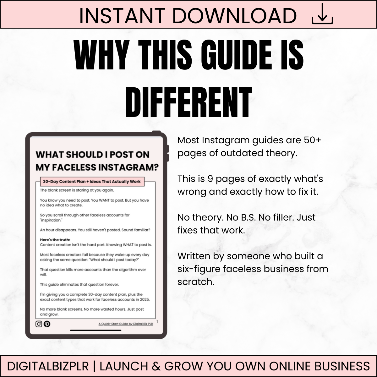 What Should I Post on My Faceless Instagram - 30 Day Content Calendar Included