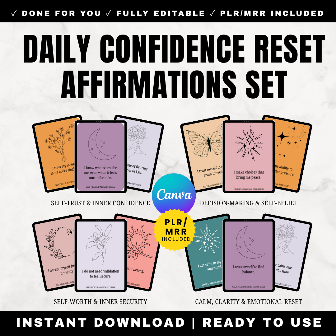 daily confidence affirmations pdf printable