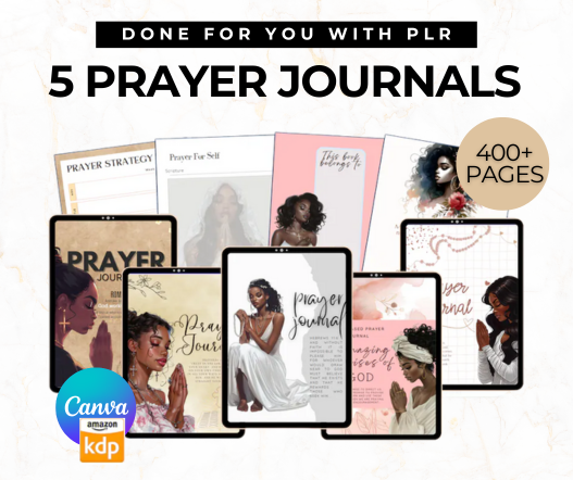 5 Editable Prayer Journals Bundle