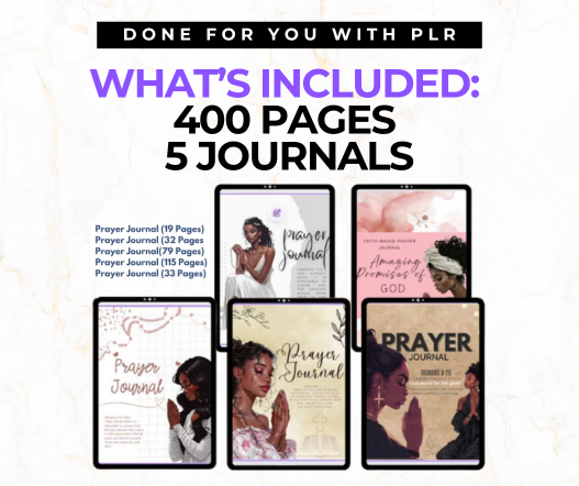 5 Editable Prayer Journals Bundle