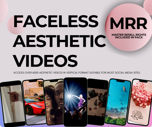 PLR 8000+ Faceless Aesthetic Videos - Reels Mega bundle - for Instagram or Tiktok