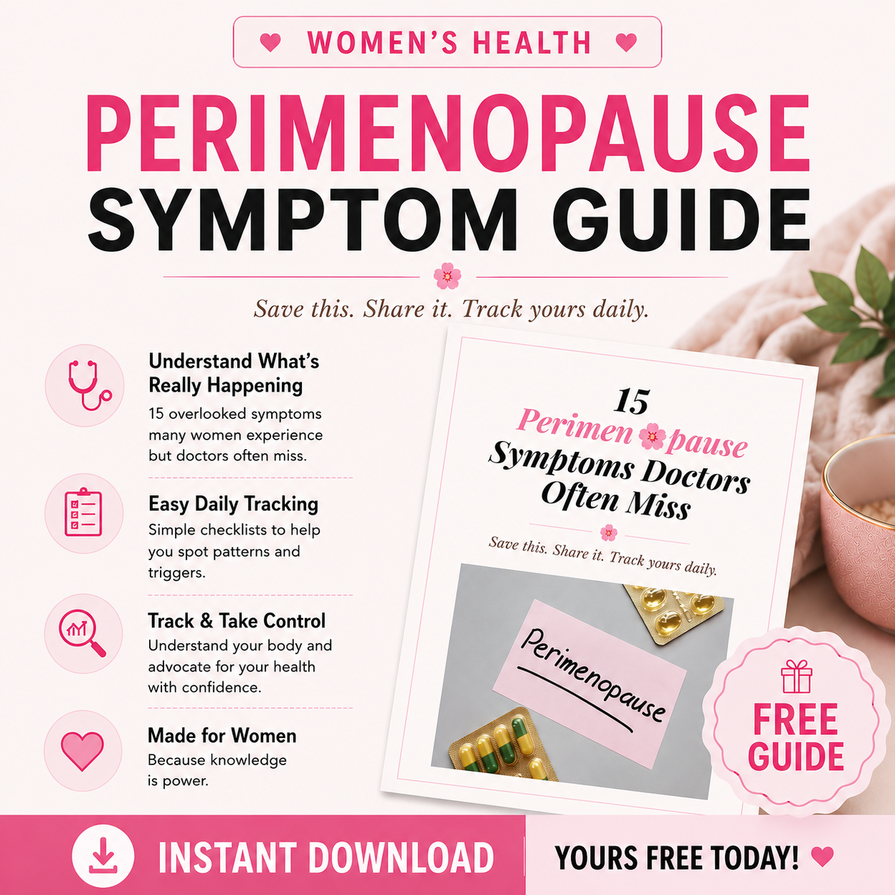 FREE Perimenopause Symptoms Guide (FREE Download)