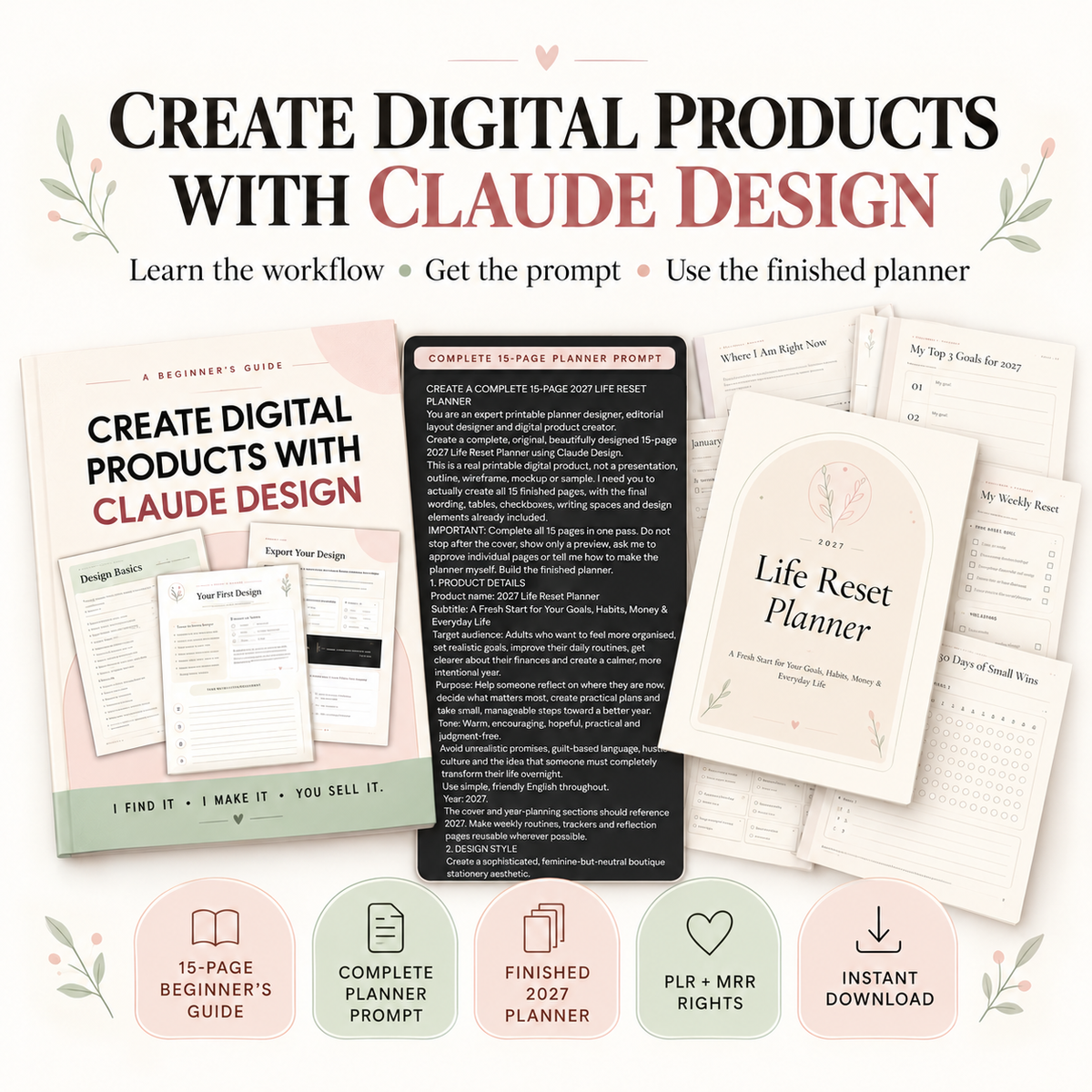 Claude Design Digital Product Creator Bundle PLR