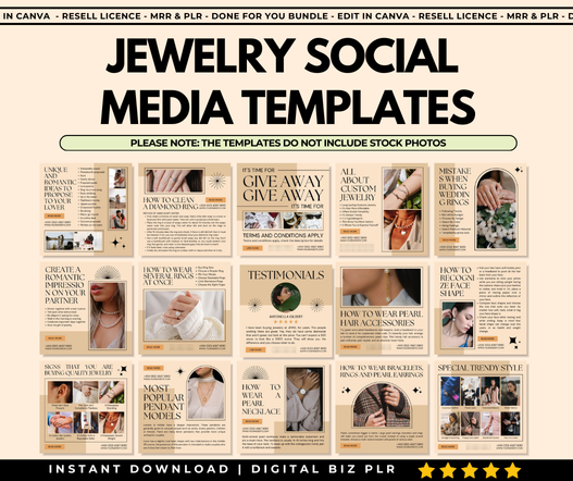 Jewellery Social Media Templates (Beige)