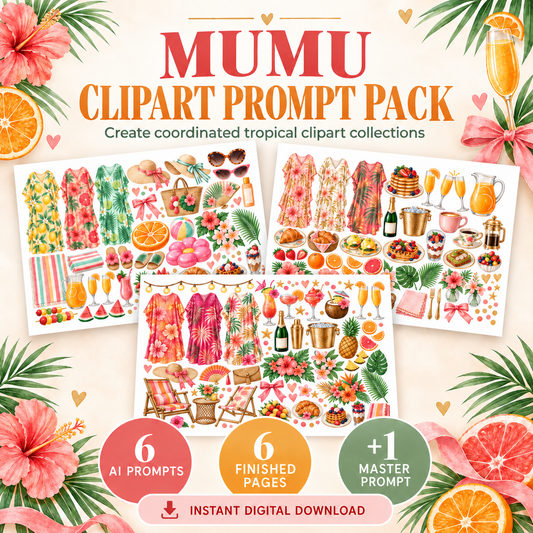 Mumu's Party Clipart AI Prompt Pack