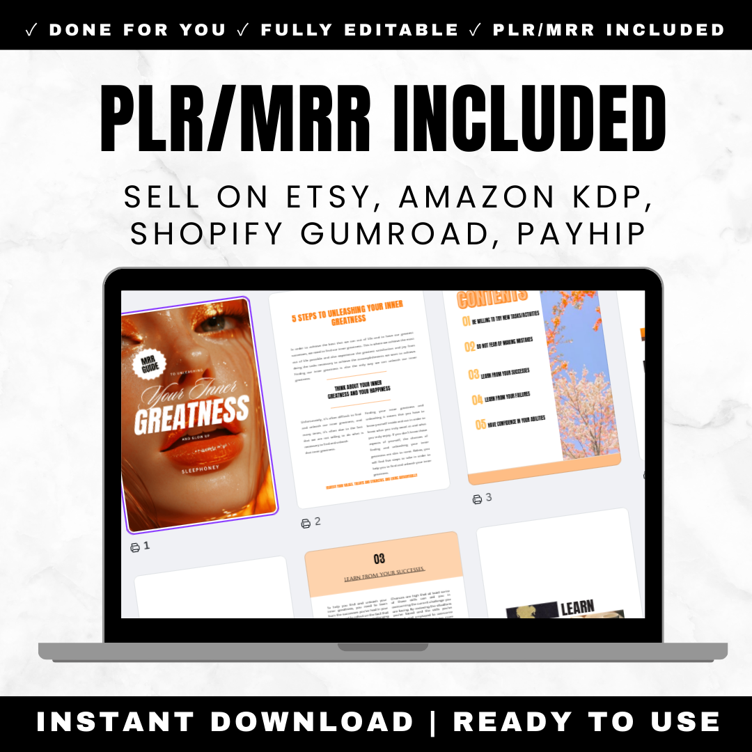 Overcome Fear of Failure Guide with Private Label Rights Master Resell Rights for confidence coaches digital sellers