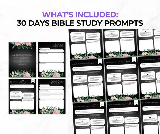 PLR Bible Study Guide Canva Journal Template for Women