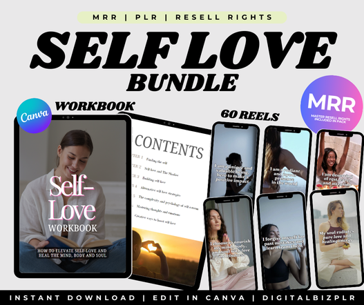 Self Love Workbook And Video Reels Bundle PLR