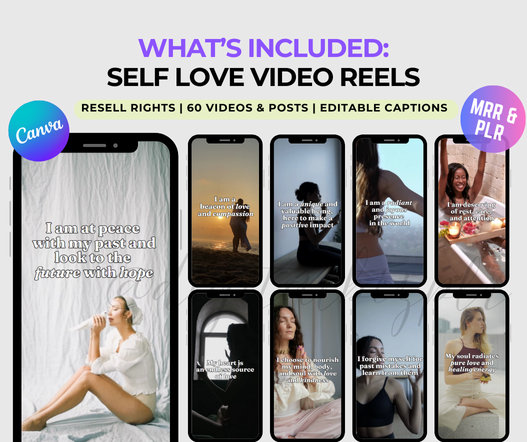 Self Love Workbook And Video Reels Bundle PLR