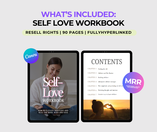 Self Love Workbook And Video Reels Bundle PLR