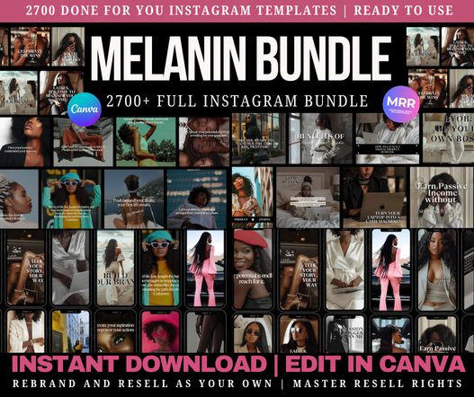 2700+ Melanin Social Media Template Pack Bundle