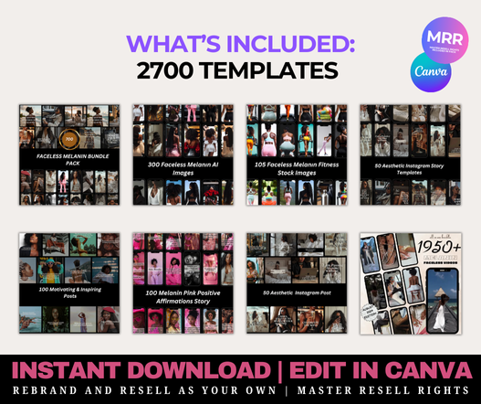 2700+ Melanin Social Media Template Pack Bundle