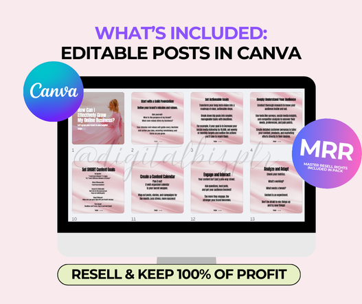 Grow Your Brand Pink Instagram Carousel Posts