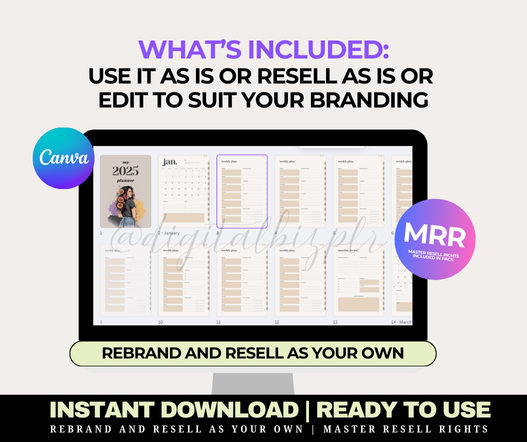 2025 Minimalist Neutral Digital Planner