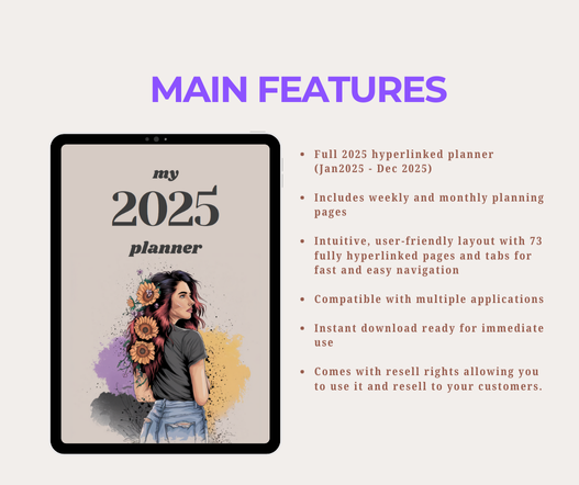 2025 Minimalist Neutral Digital Planner