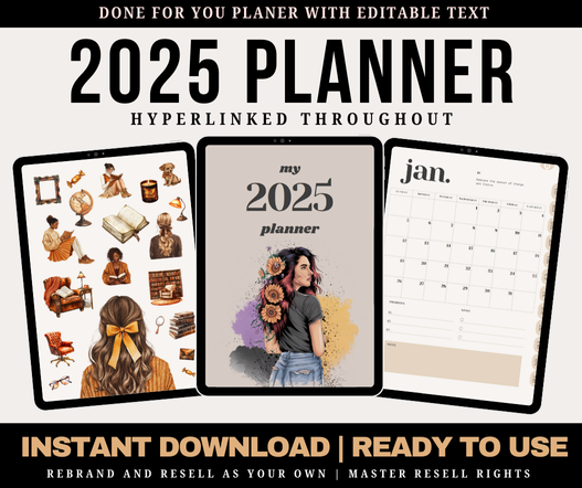 2025 Minimalist Neutral Digital Planner