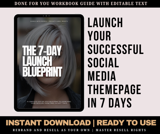 Launch Your Faceless Social Media Theme Page In 7 Days