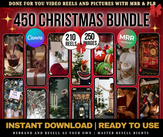 450 Faceless Christmas Reels Bundle