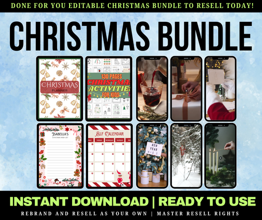 Complete Christmas Bundle: Planners, Videos, Photos, Santa Letters and Kids Activities Bundle