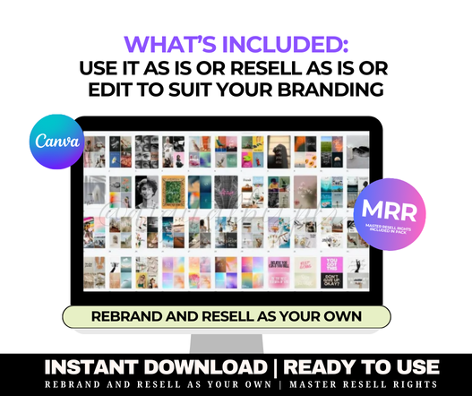 Aesthetic digital vision board kit for personal and commercial use