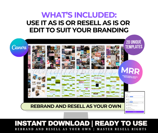 Editable Digital Vision Board Template For Phone