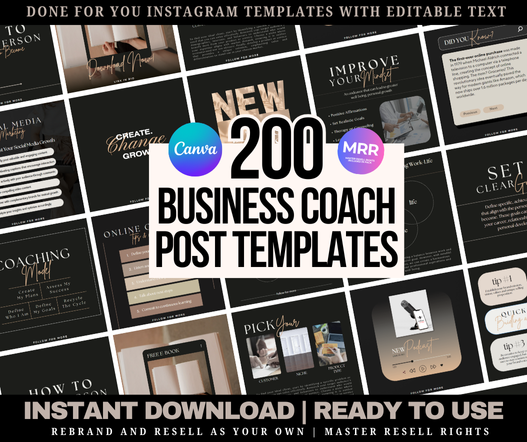 Business Coaching Social Media Marketing Posts Bundle