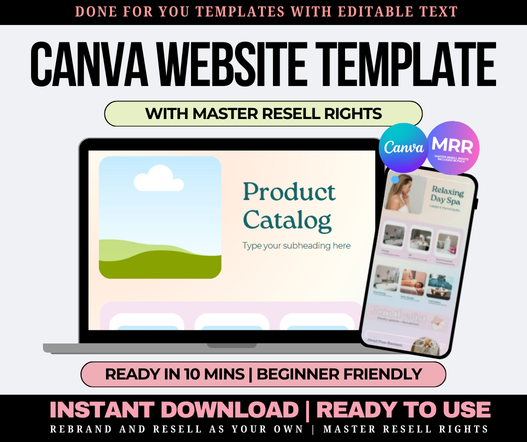 Simple Pastel Canva Website Template