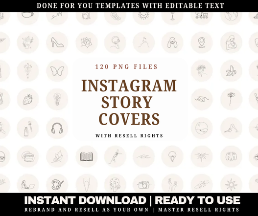 120 Minimalist Beige Instagram Profile Story Icons