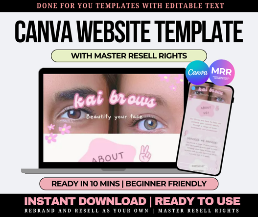 Simple Retro Canva Website Template