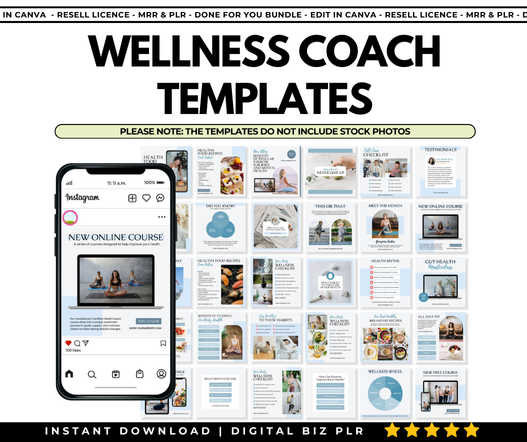 Wellness Coach Social Media Aesthetic Templates