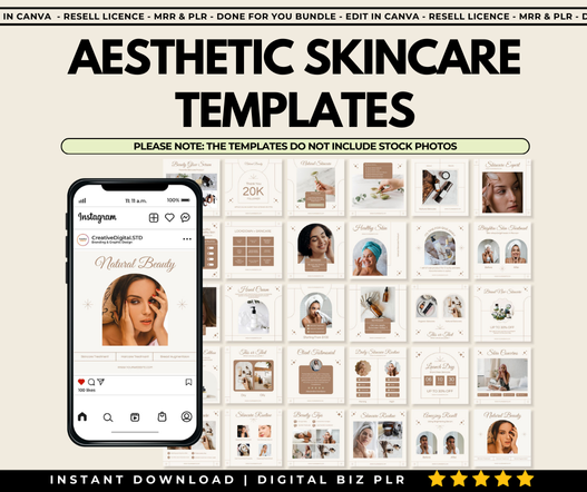 Skincare Social Media Templates (Beige)