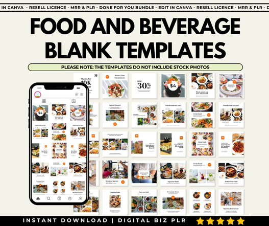 Food & Beverage Social Media Templates