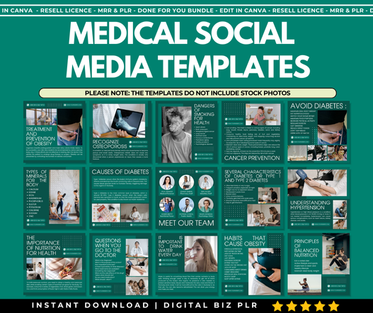 Medical Social Media Templates (Green)