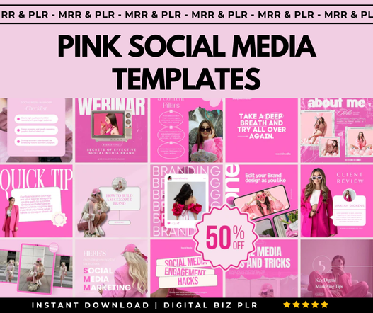 200 Pink Social Media Templates