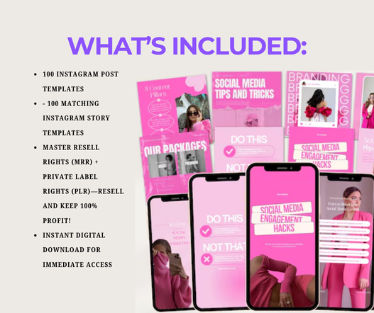 200 Pink Social Media Templates