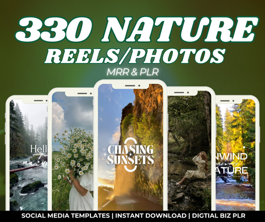 330 Aesthetic Faceless Nature Reels Bundle PLR