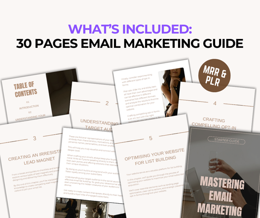 Mastering Email Marketing Guide PLR