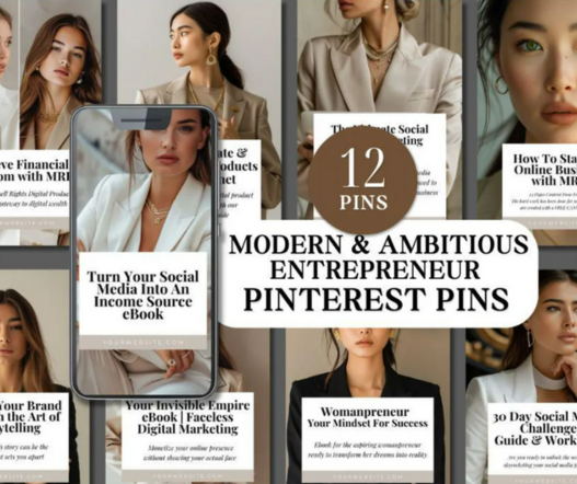 12 Modern Entrepreneur Pinterest Pins PLR