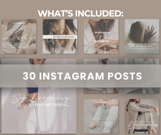 Instagram Launch Content Kit Light Aesthetic PLR