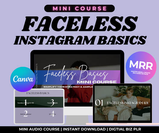 Faceless Instagram Basics Mini Course PLR