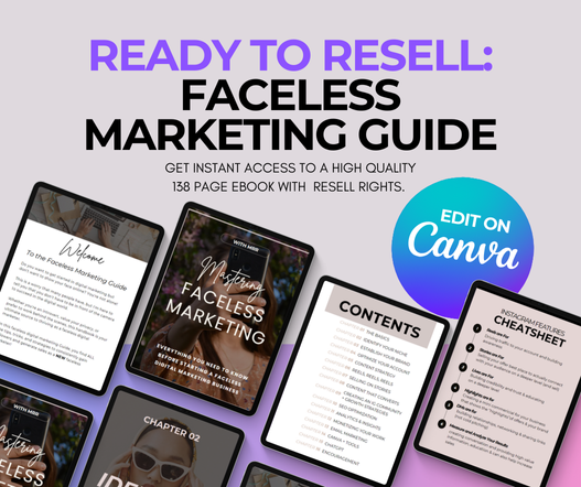 Aesthetic Faceless Marketing Bundle PLR