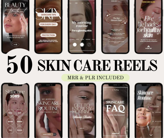 50 Instagram Reels Skincare Videos PLR