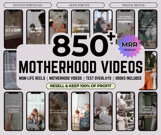 850+ Motherhood Reels Template PLR