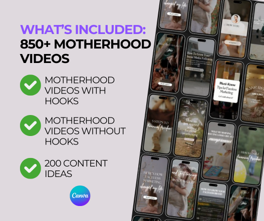 850+ Motherhood Reels Template PLR