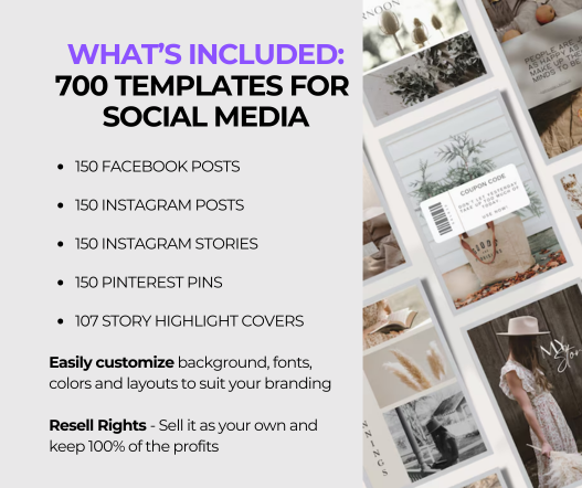 700 Social Media Templates PLR