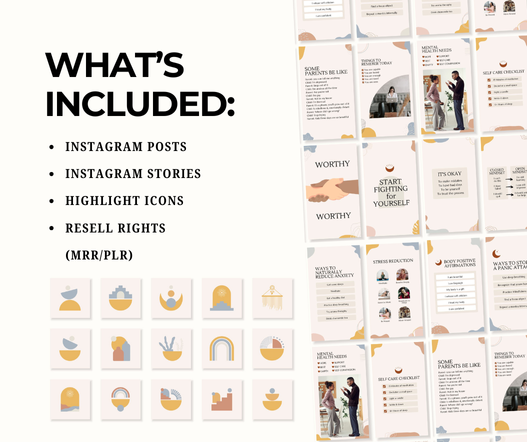 Canva-editable mental health social media templates for therapists and wellness coaches