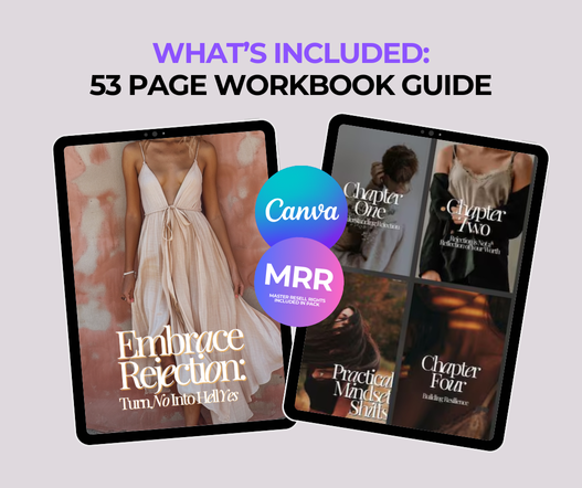Embrace Rejection workbook for coaches and therapists with MRR resell rights