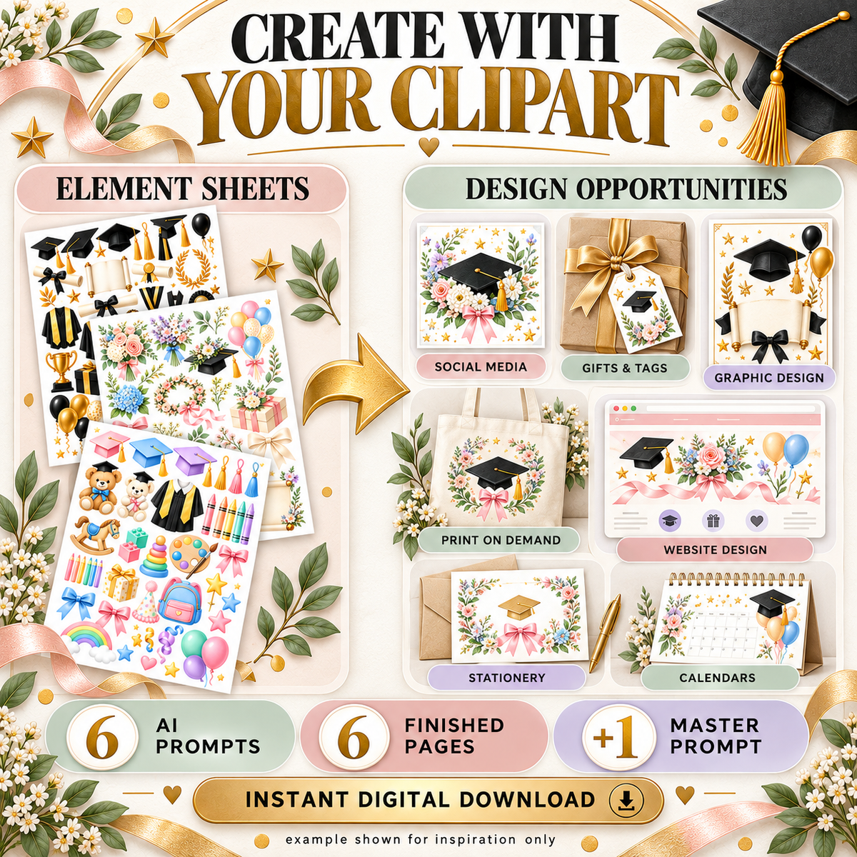 Graduation Clipart Pack